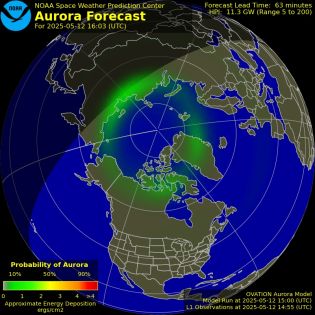 Current Northern hemispheric power input map